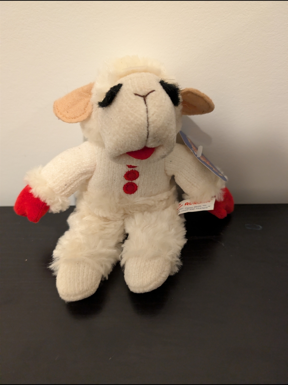 Plush White Lambchop Toy - Vintage Kids Toy